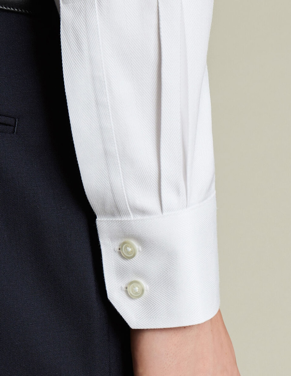 Camisa de vestir charles tyrwhitt de algodón manga larga para hombre