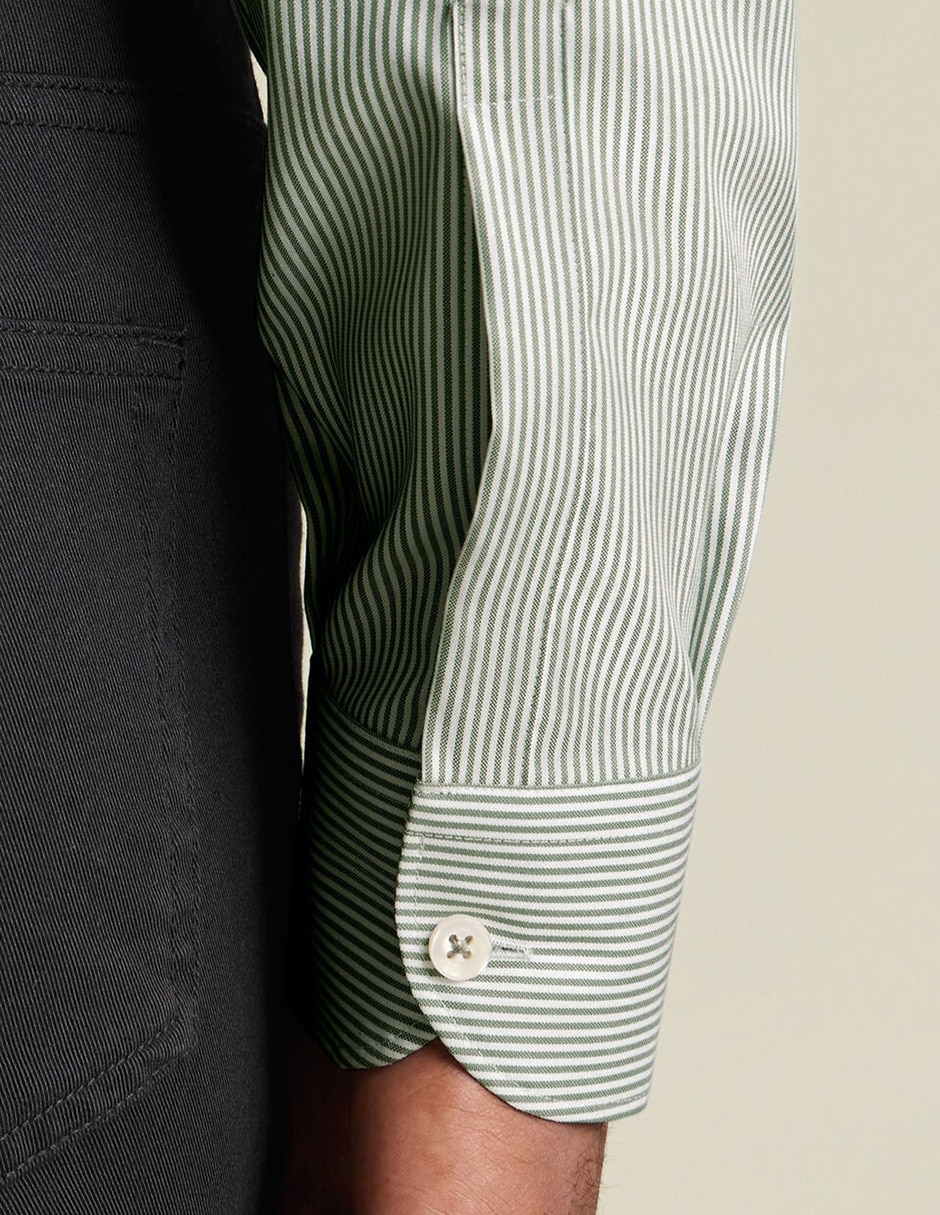Camisa de vestir charles tyrwhitt de algodón manga larga para hombre