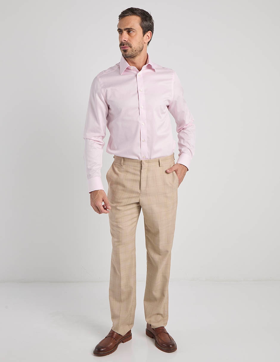 Camisa de vestir de algodón manga larga para hombre 3