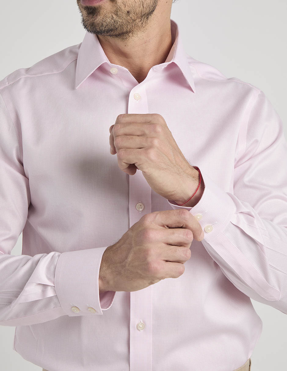 Camisa de vestir de algodón manga larga para hombre 5