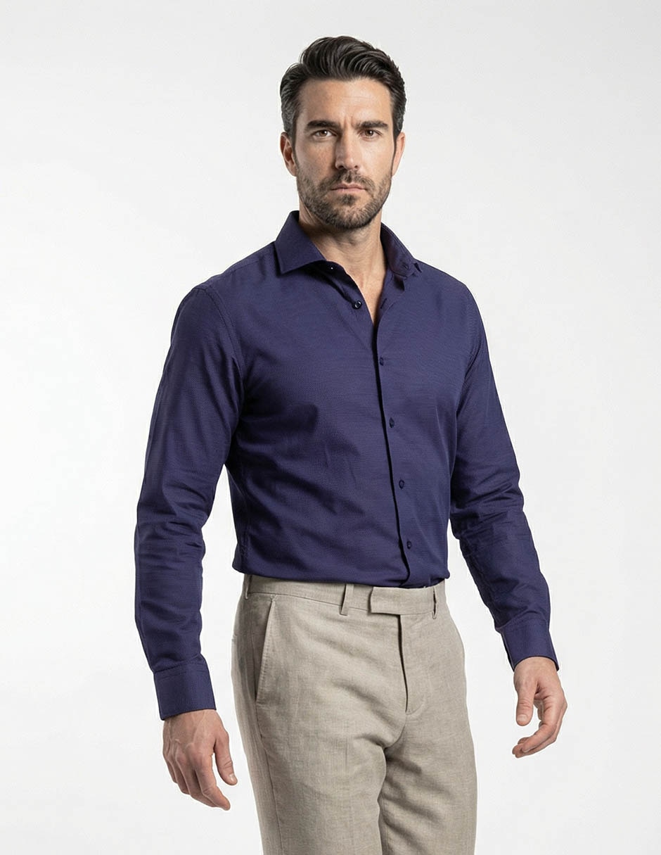 Camisa de vestir manga larga para hombre 1