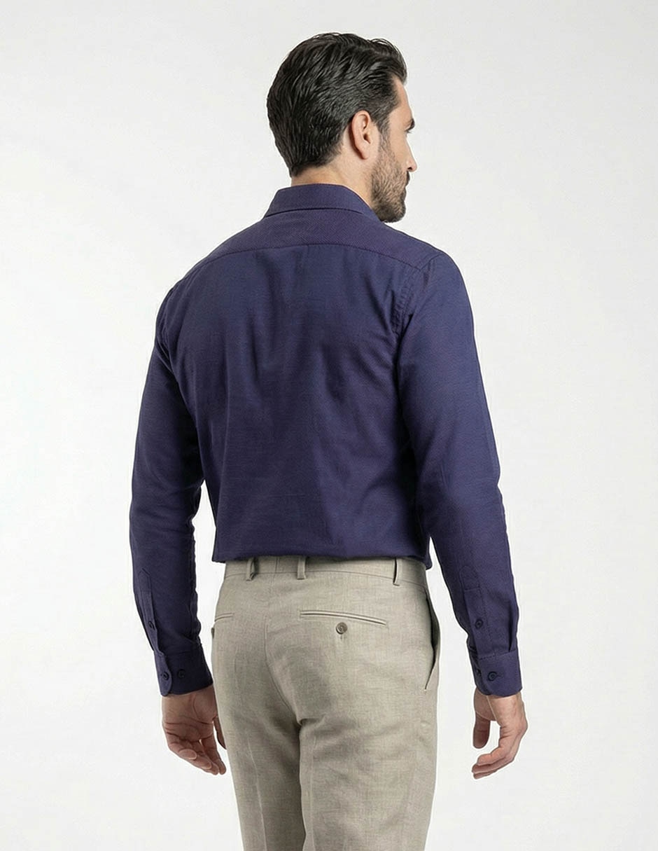 Camisa de vestir manga larga para hombre 7