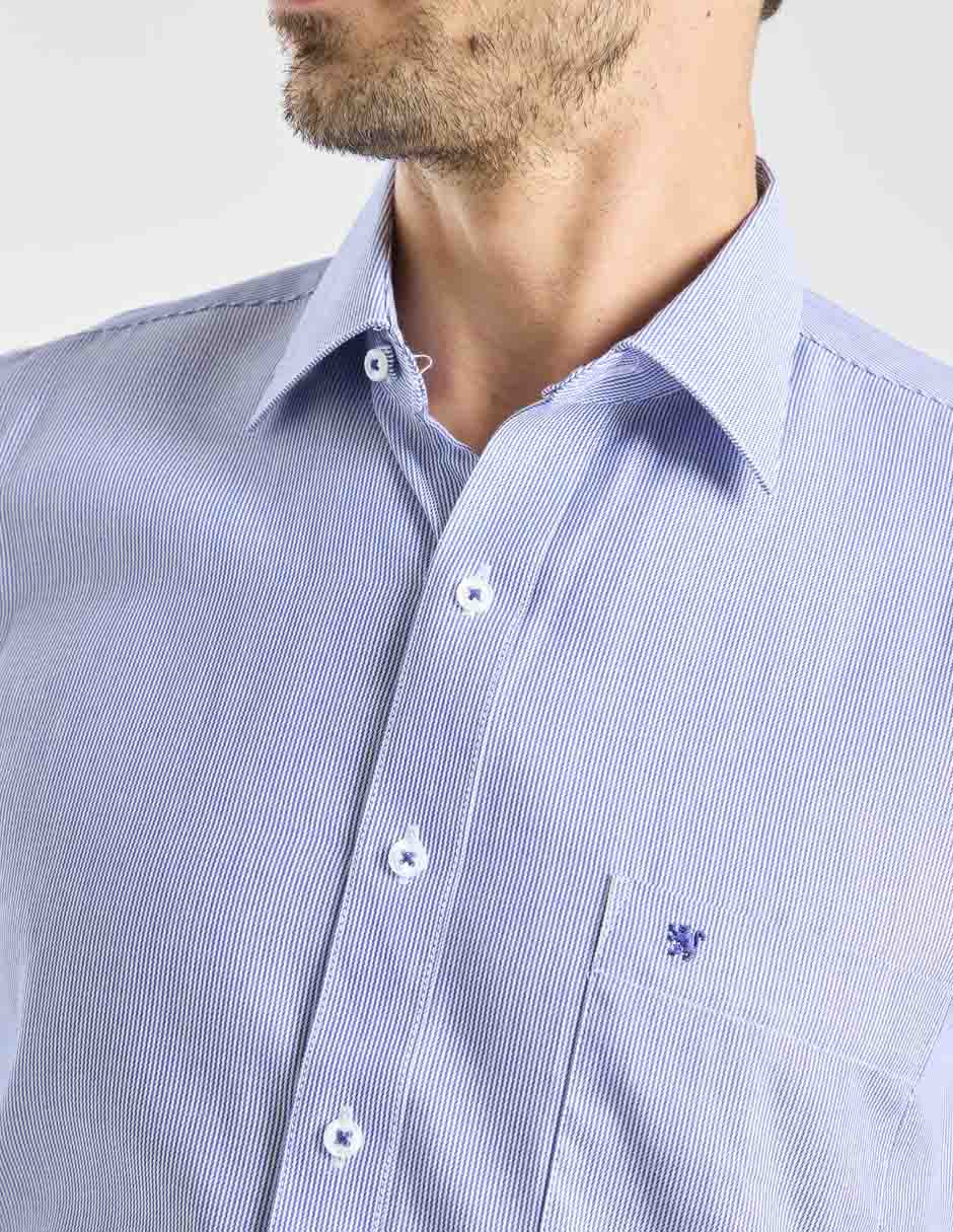 Camisa formal manchester manga larga para hombre