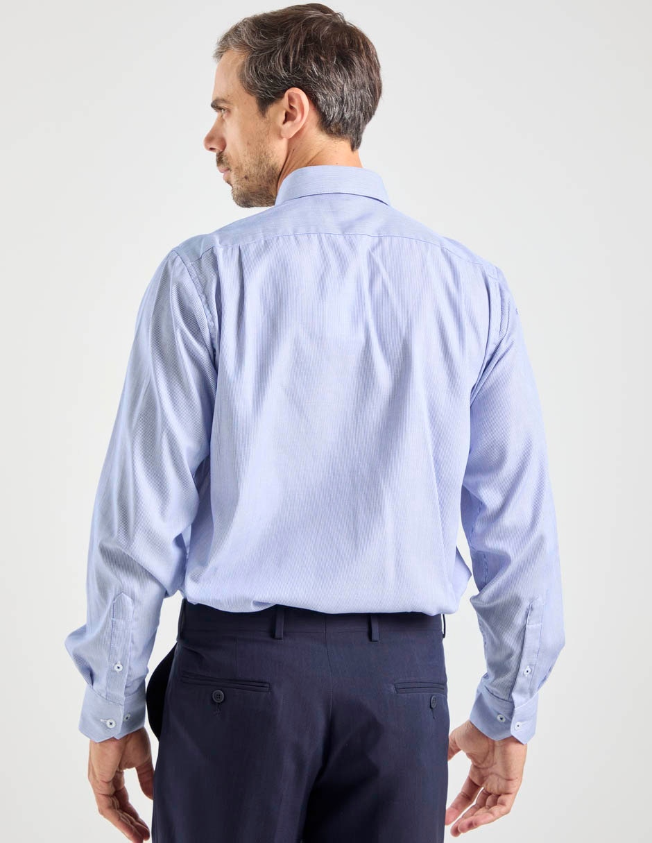 Camisa formal manchester manga larga para hombre