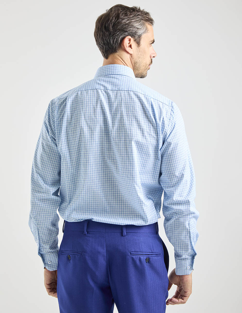 Camisa formal manchester manga larga para hombre