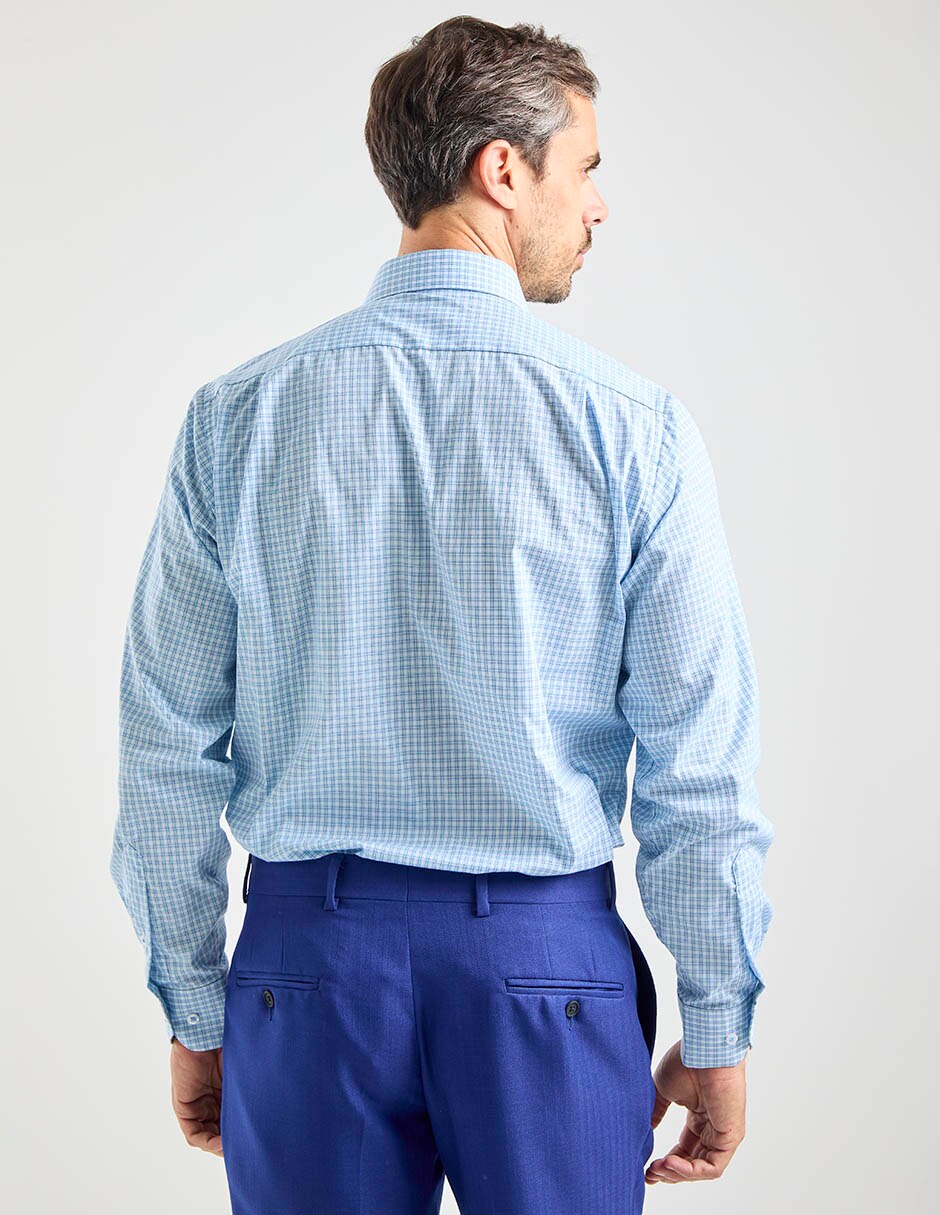 Camisa formal manga larga para hombre 6