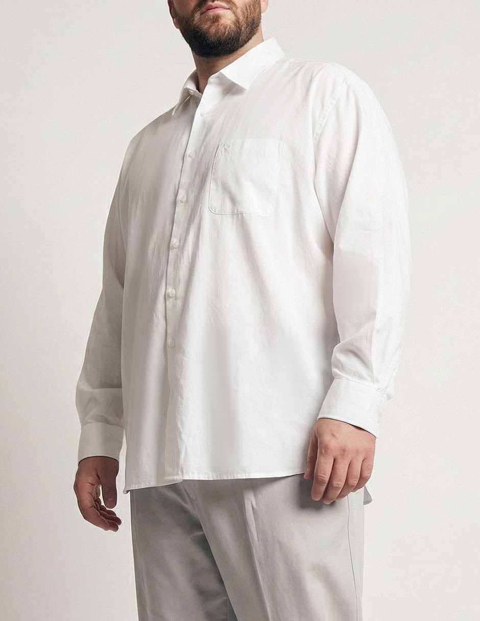 Camisa casual manga larga para hombre 5