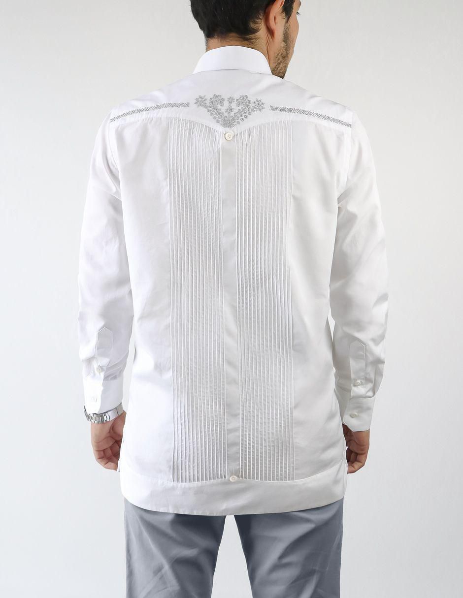 Guayabera manga larga para hombre 2