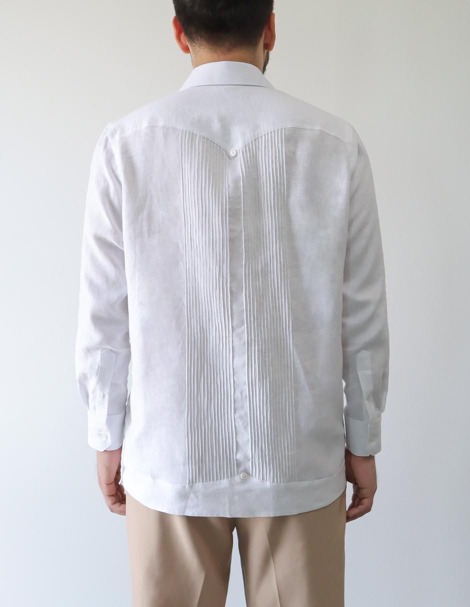 Guayabera manga larga para hombre 3