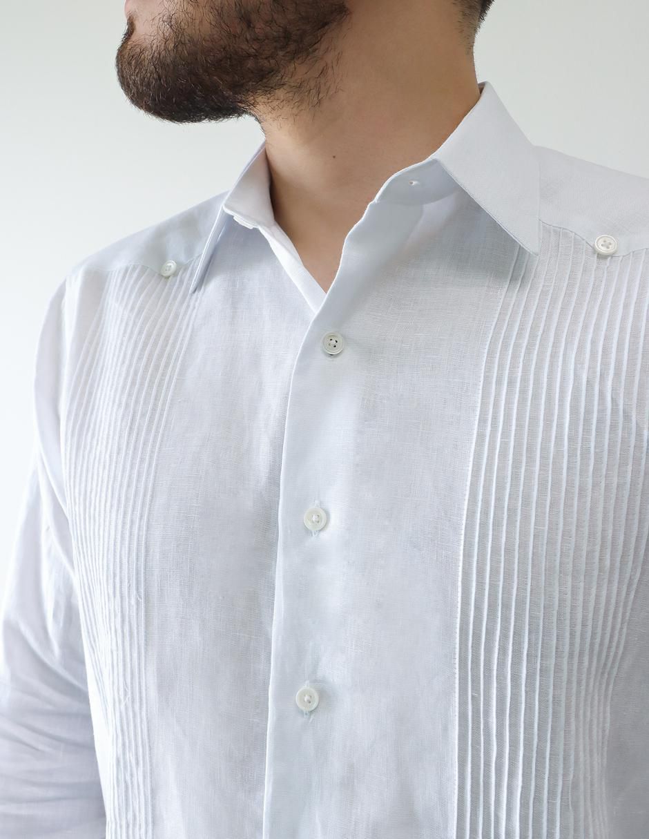 Guayabera manga larga para hombre 4