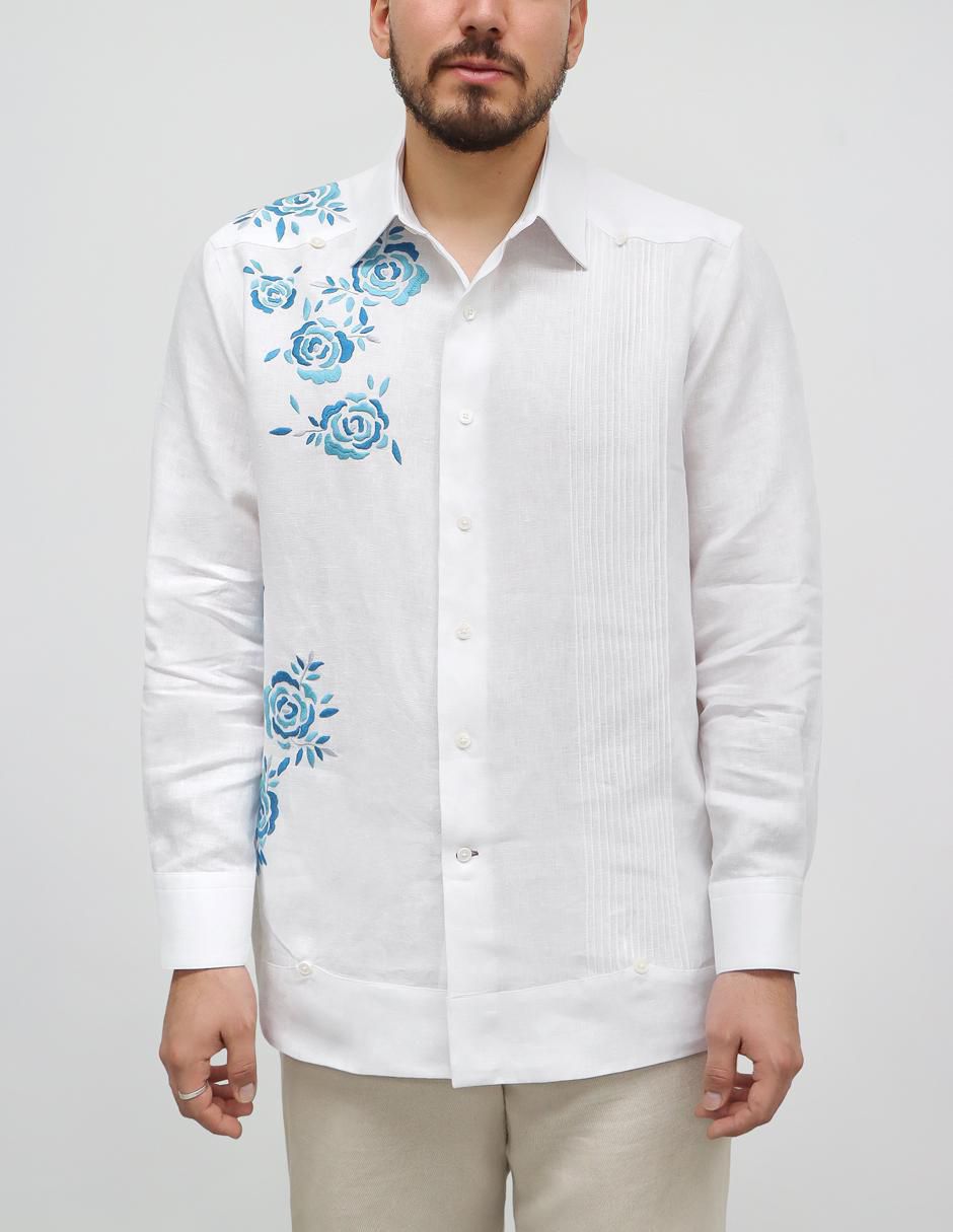 Guayabera manga larga Maauad para hombre