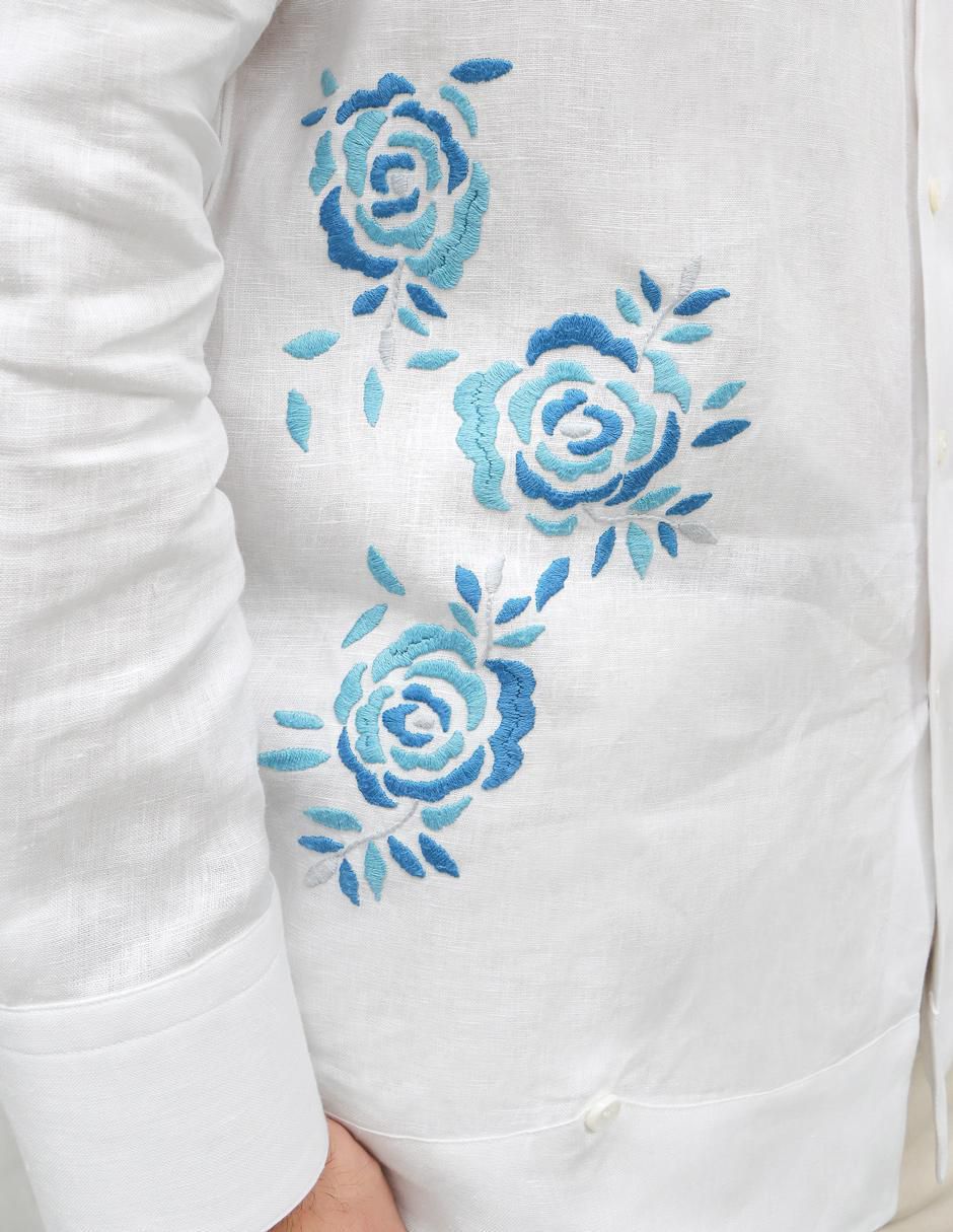 Guayabera manga larga Maauad para hombre