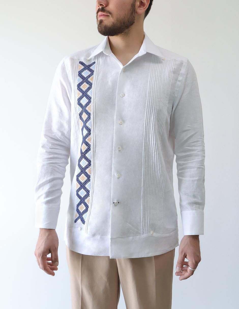 Guayabera manga larga Maauad para hombre