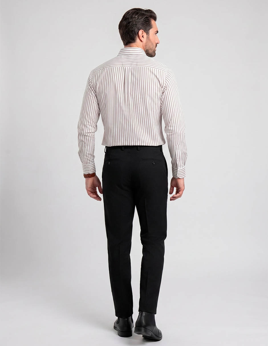 Camisa formal manchester y algodón manga larga para hombre