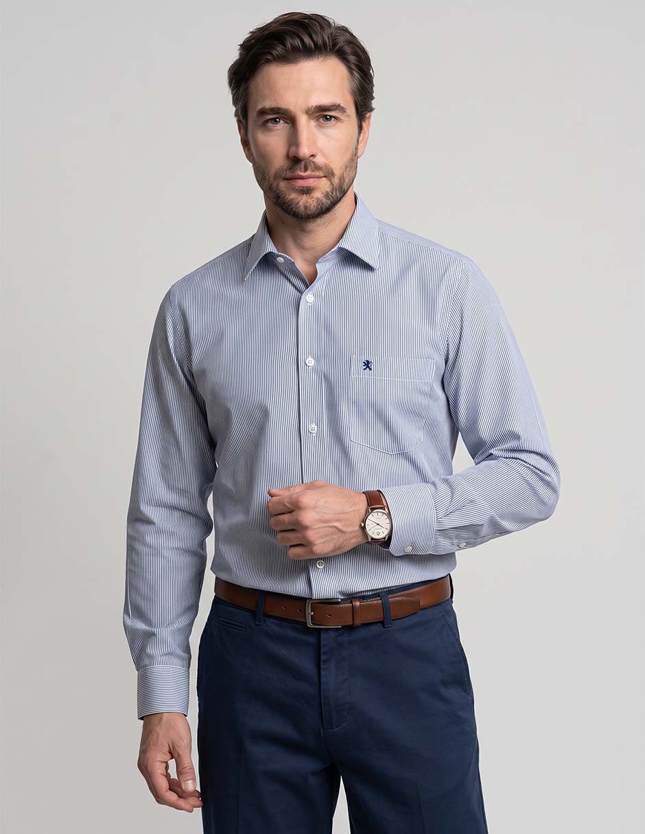 Camisa de vestir manga larga para hombre