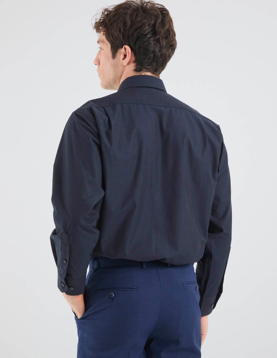 Camisa formal manchester manga larga para hombre