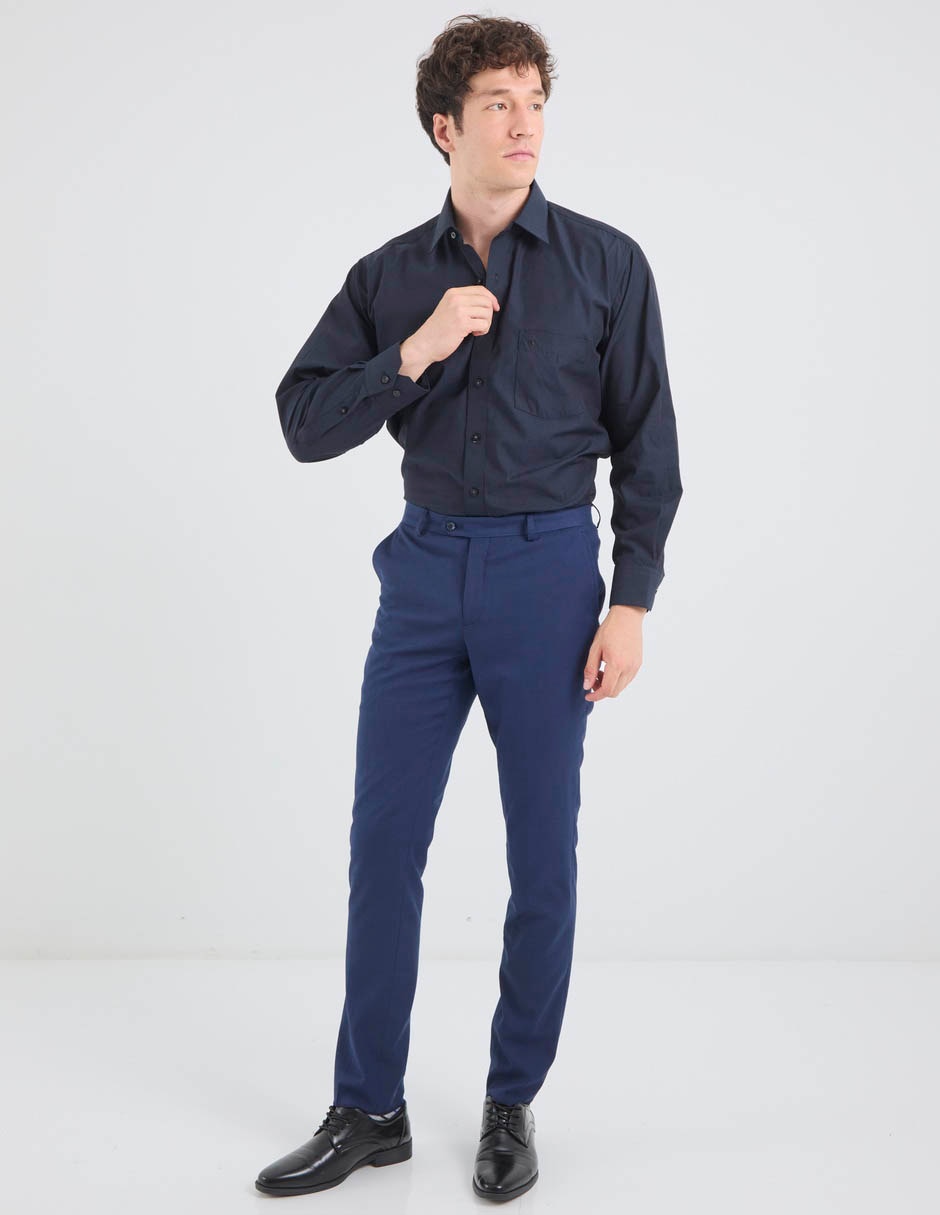 Camisa formal manchester manga larga para hombre