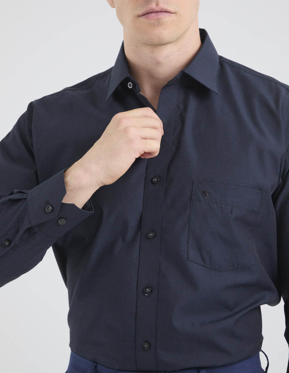 Camisa formal manchester manga larga para hombre