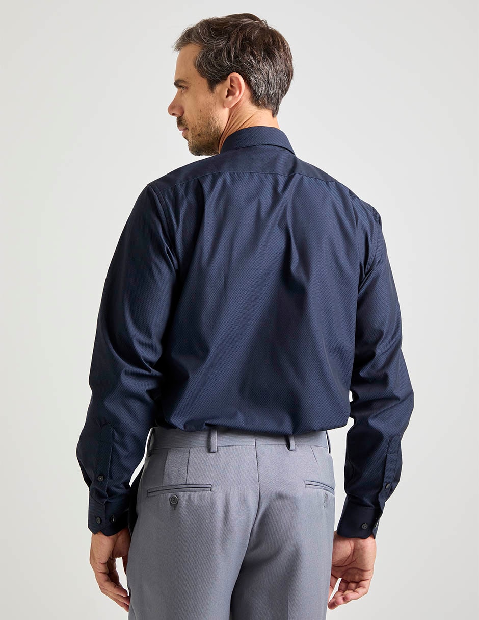 Camisa formal manchester manga larga para hombre