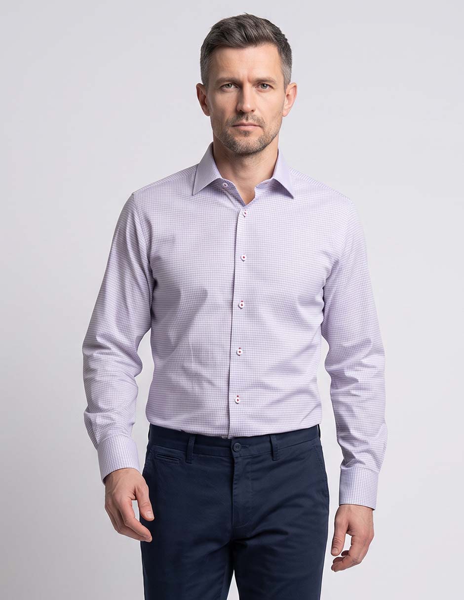 Camisa formal manga larga para hombre