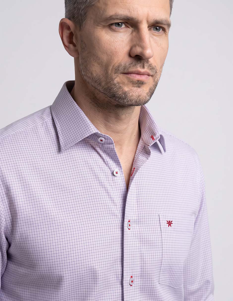 Camisa formal manga larga para hombre