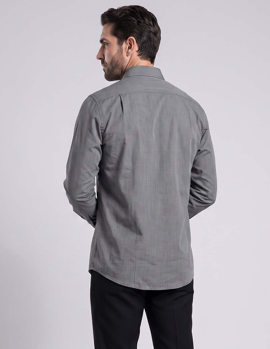 Camisa casual manga larga para hombre 2