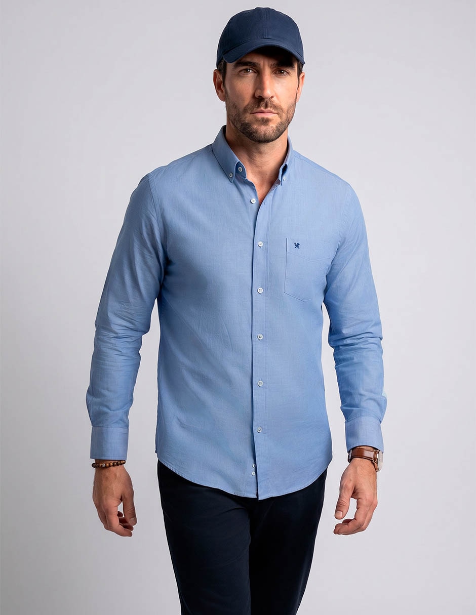 Camisa formal y algodón manga larga para hombre Camisa formal y algodón manga larga para hombre
