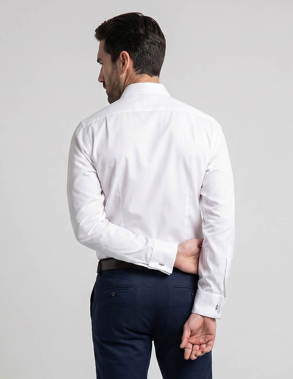 Camisa formal manchester y algodón manga larga para hombre