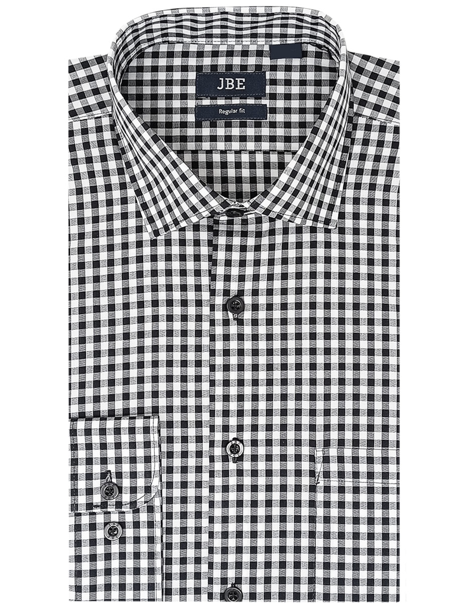 Camisa de vestir de algodón manga larga para hombre
