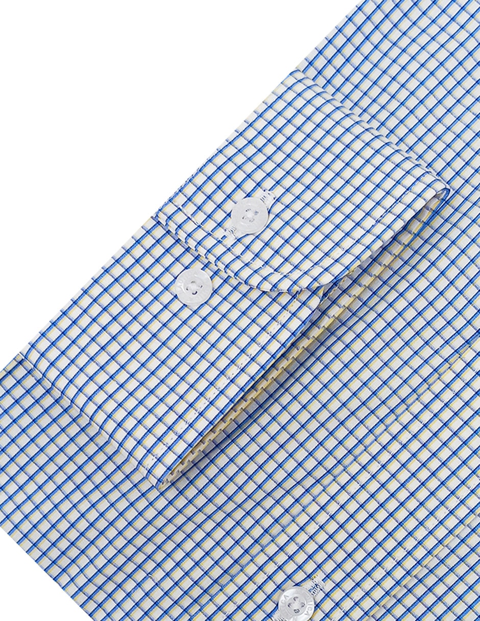Camisa de vestir de algodón manga larga para hombre