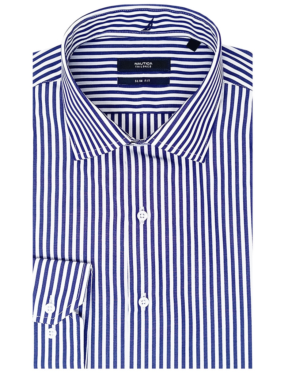 Camisa de vestir de algodón manga larga para hombre