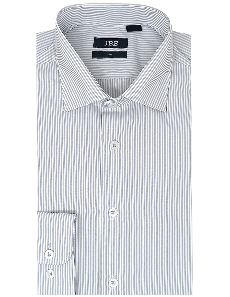 Camisa de vestir jbe manga larga para hombre