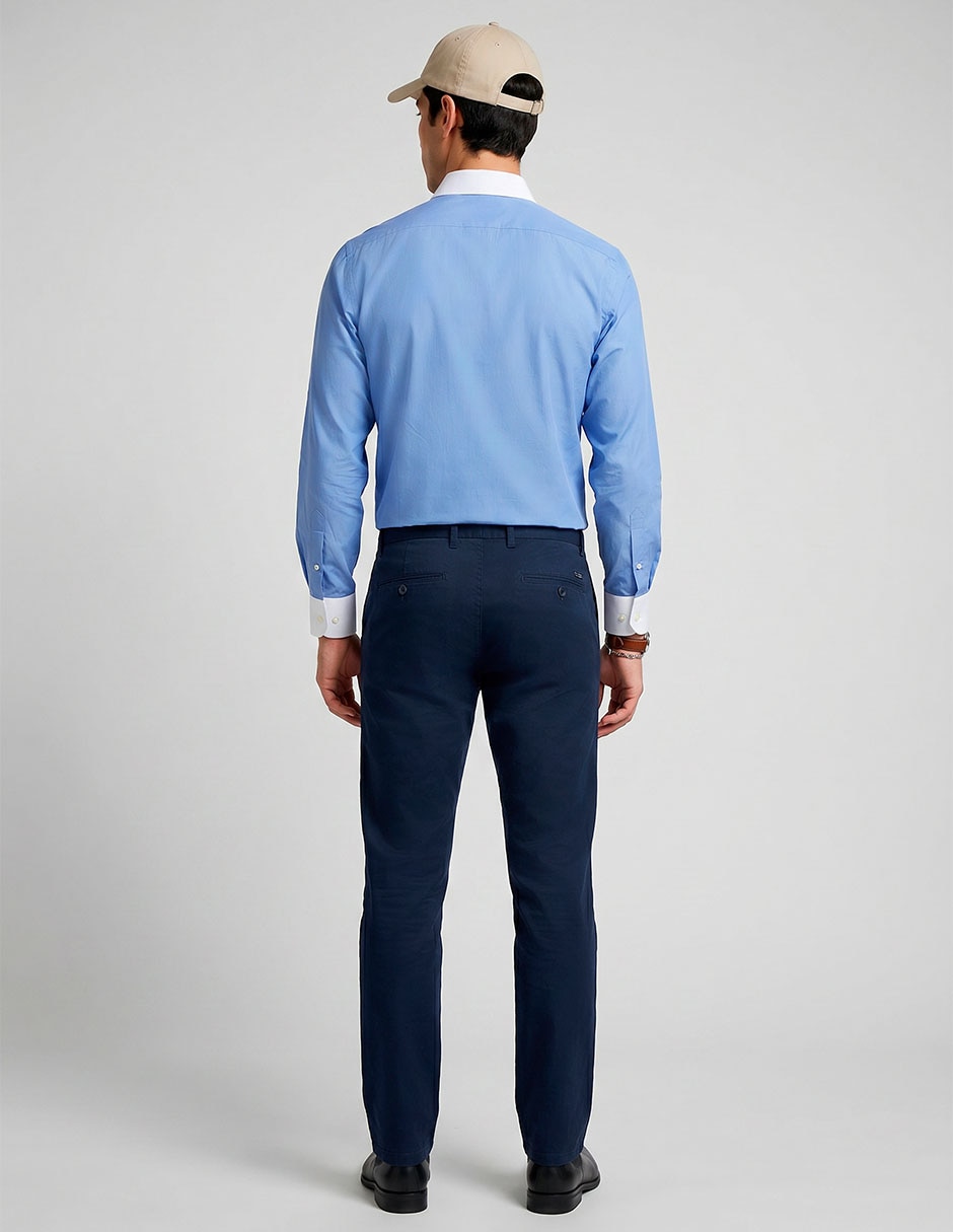 Camisa formal de algodón manga larga para hombre 6