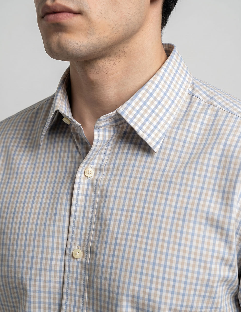 Camisa formal brooks brothers de algodón manga larga para hombre