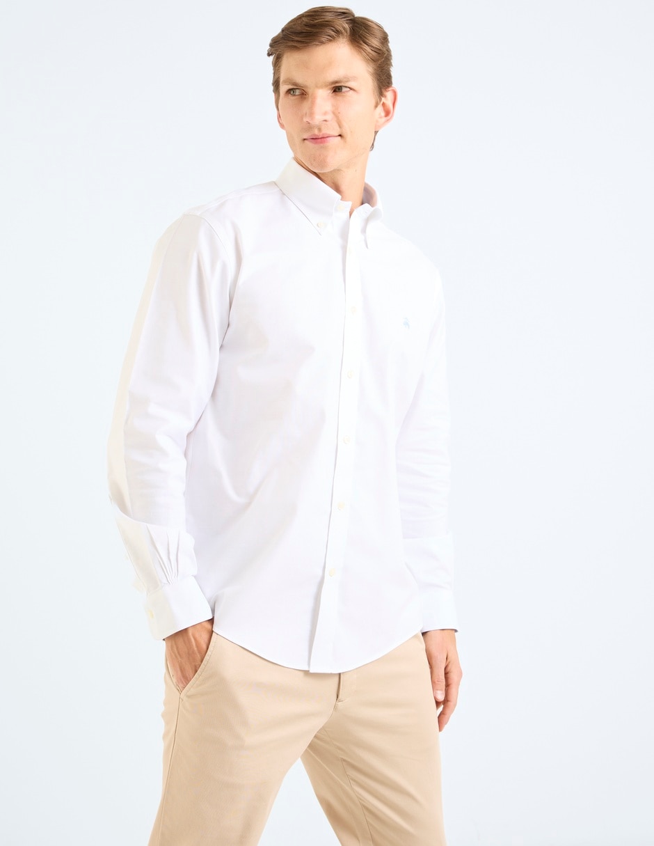 Camisa casual de algodón manga larga para hombre Camisa casual de algodón manga larga para hombre
