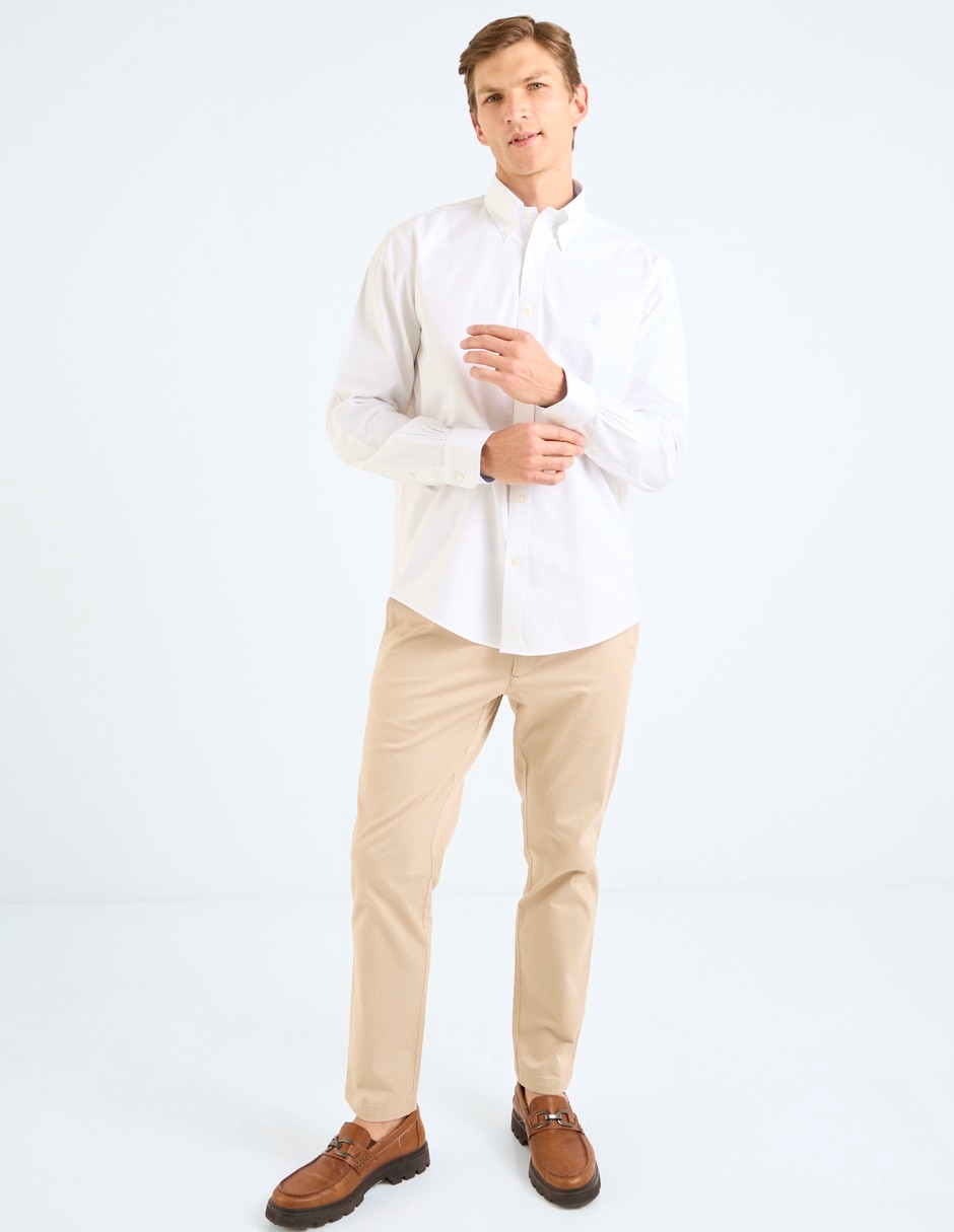 Camisa casual de algodón manga larga para hombre 4