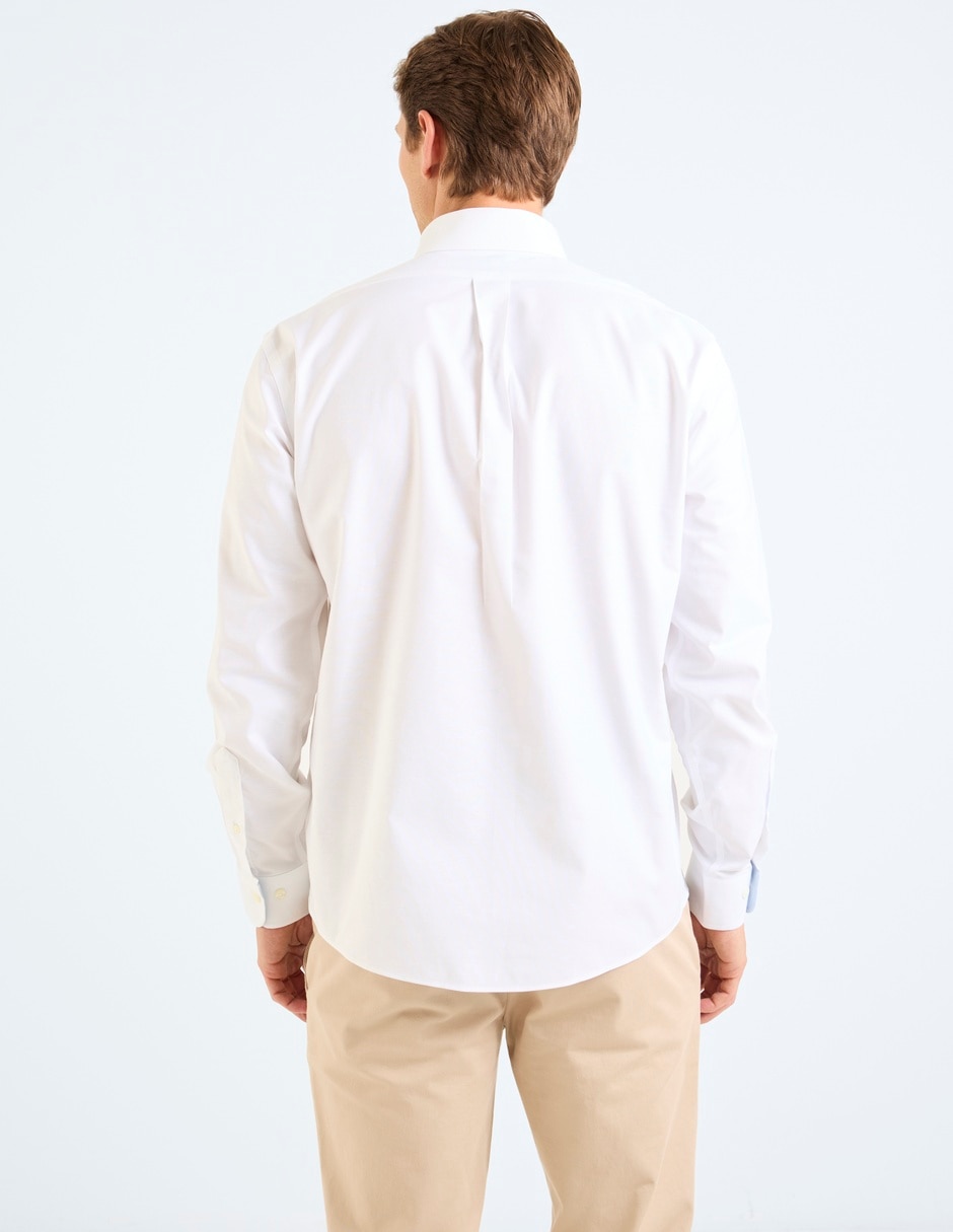Camisa casual de algodón manga larga para hombre 6