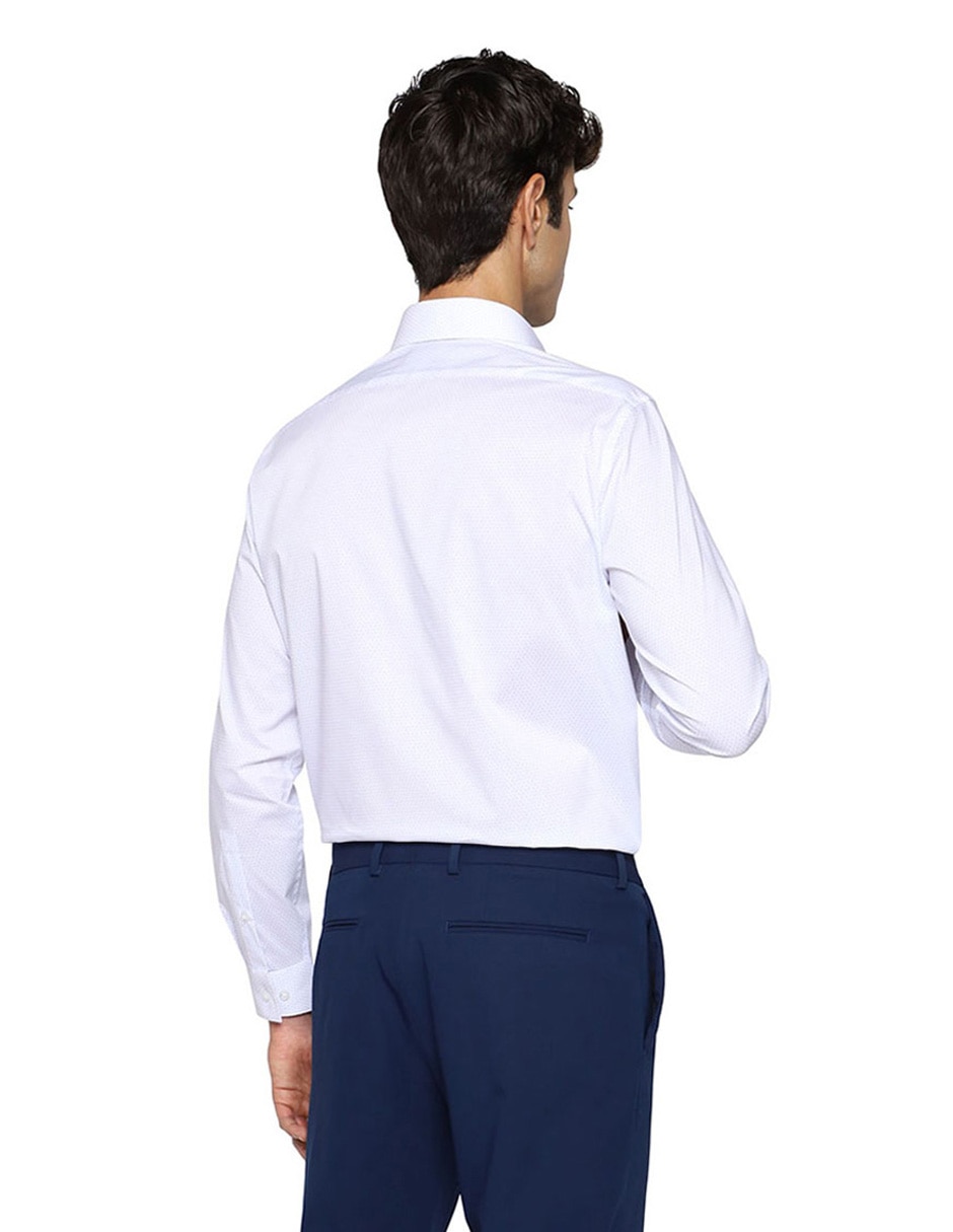 Camisa formal de algodón manga larga para hombre