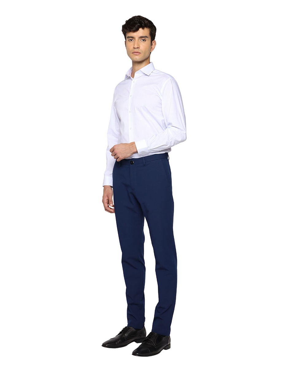 Camisa formal de algodón manga larga para hombre