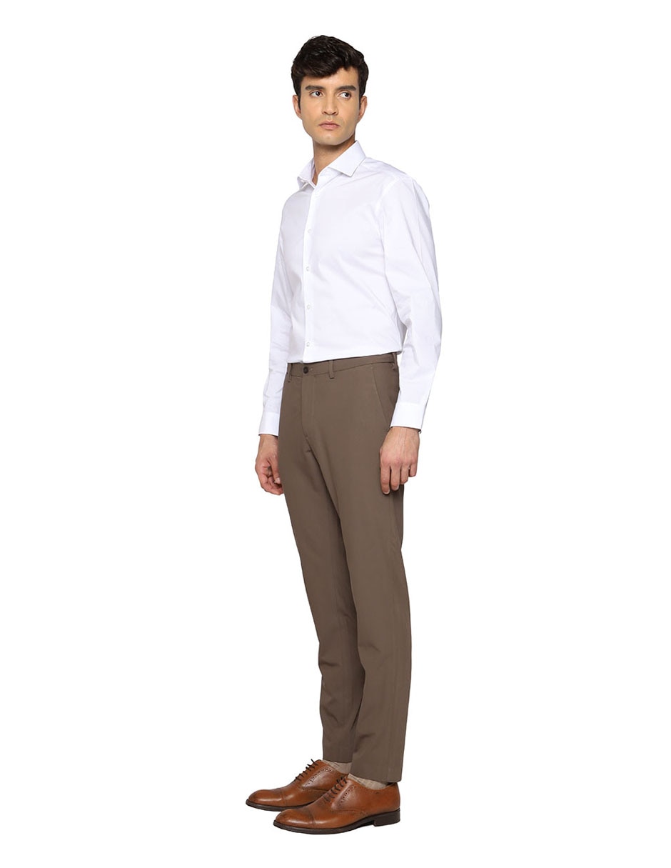 Camisa formal de algodón manga larga para hombre