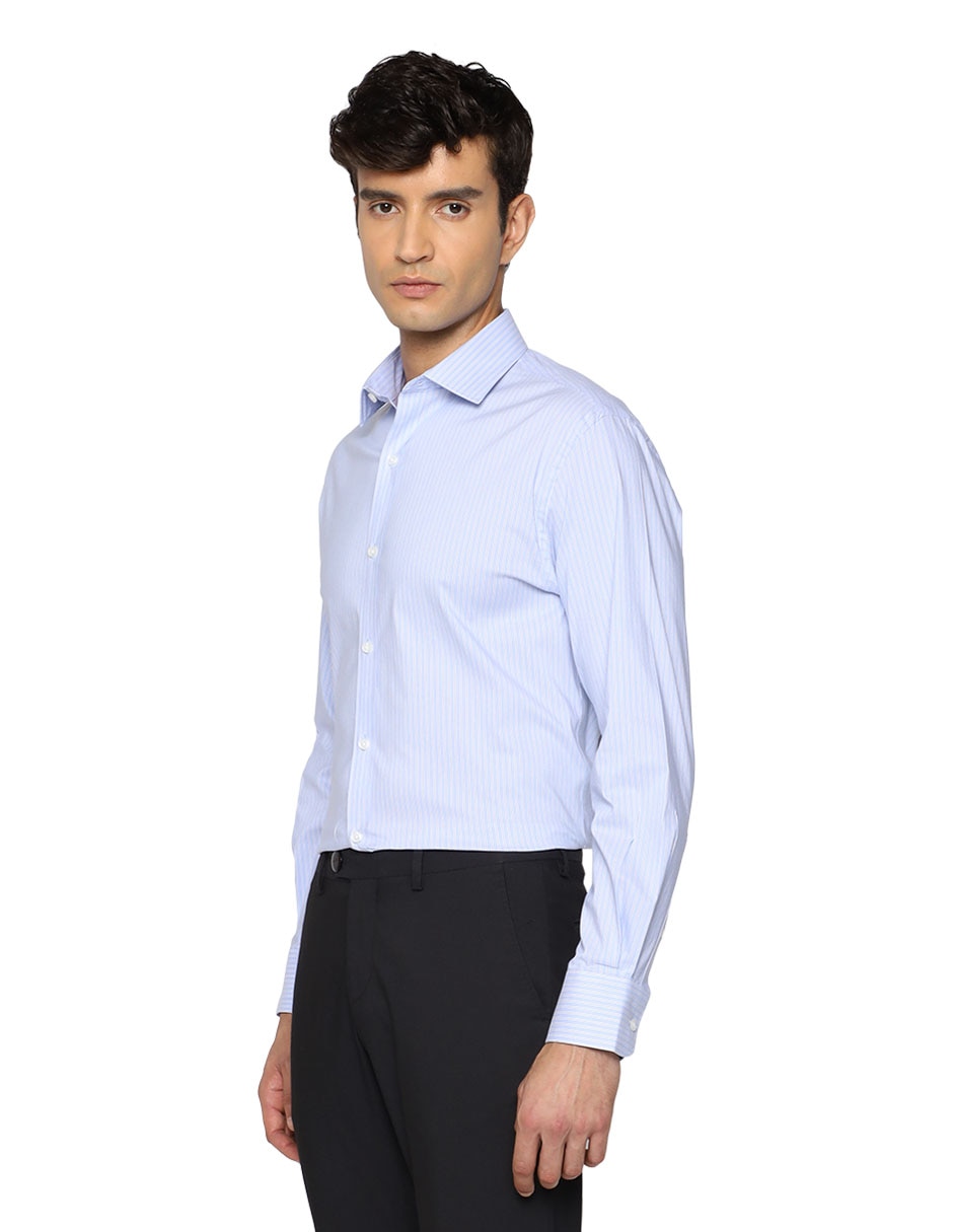 Camisa de vestir de algodón manga larga para hombre Camisa de vestir de algodón manga larga para hombre