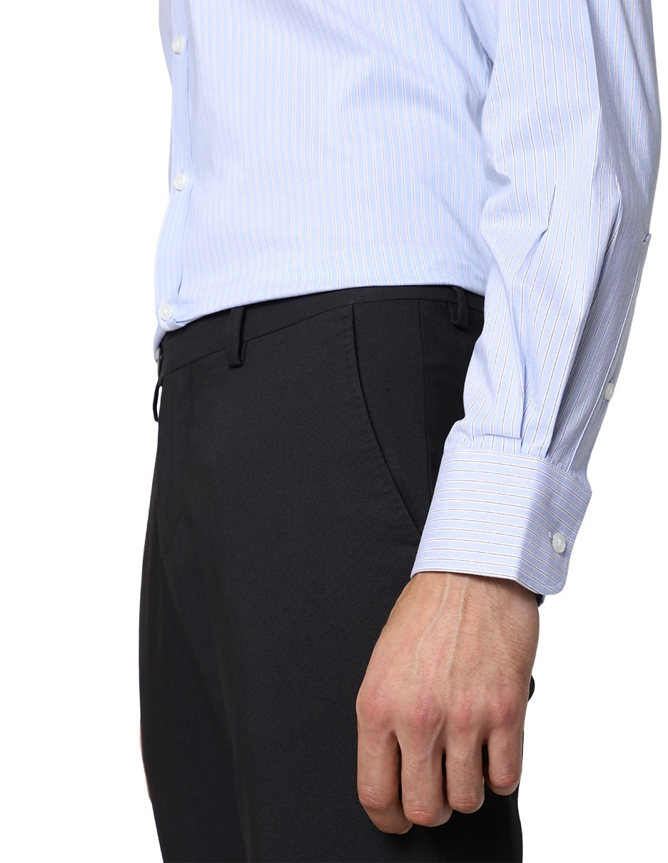 Camisa de vestir de algodón manga larga para hombre 4