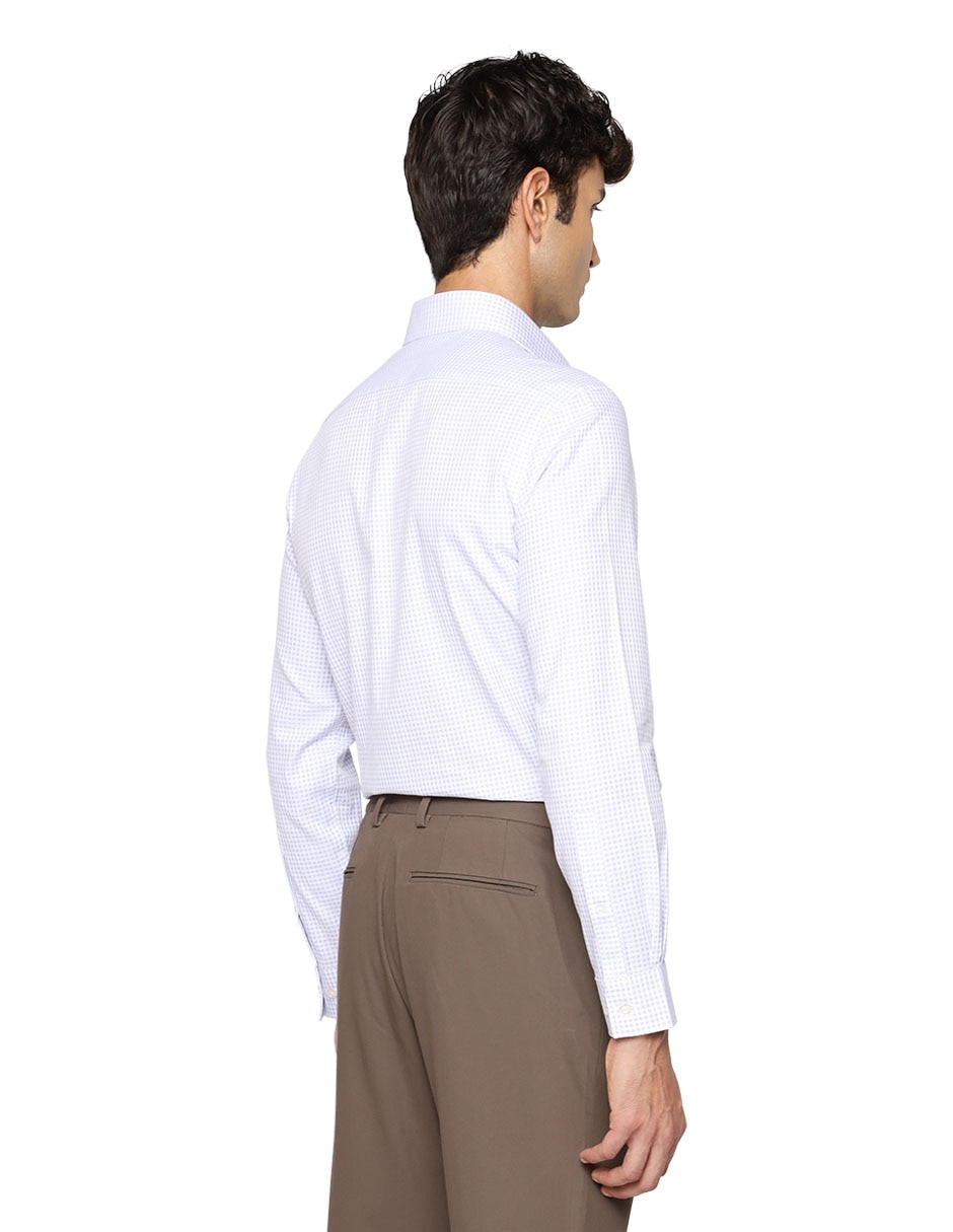 Camisa de vestir de algodón manga larga para hombre