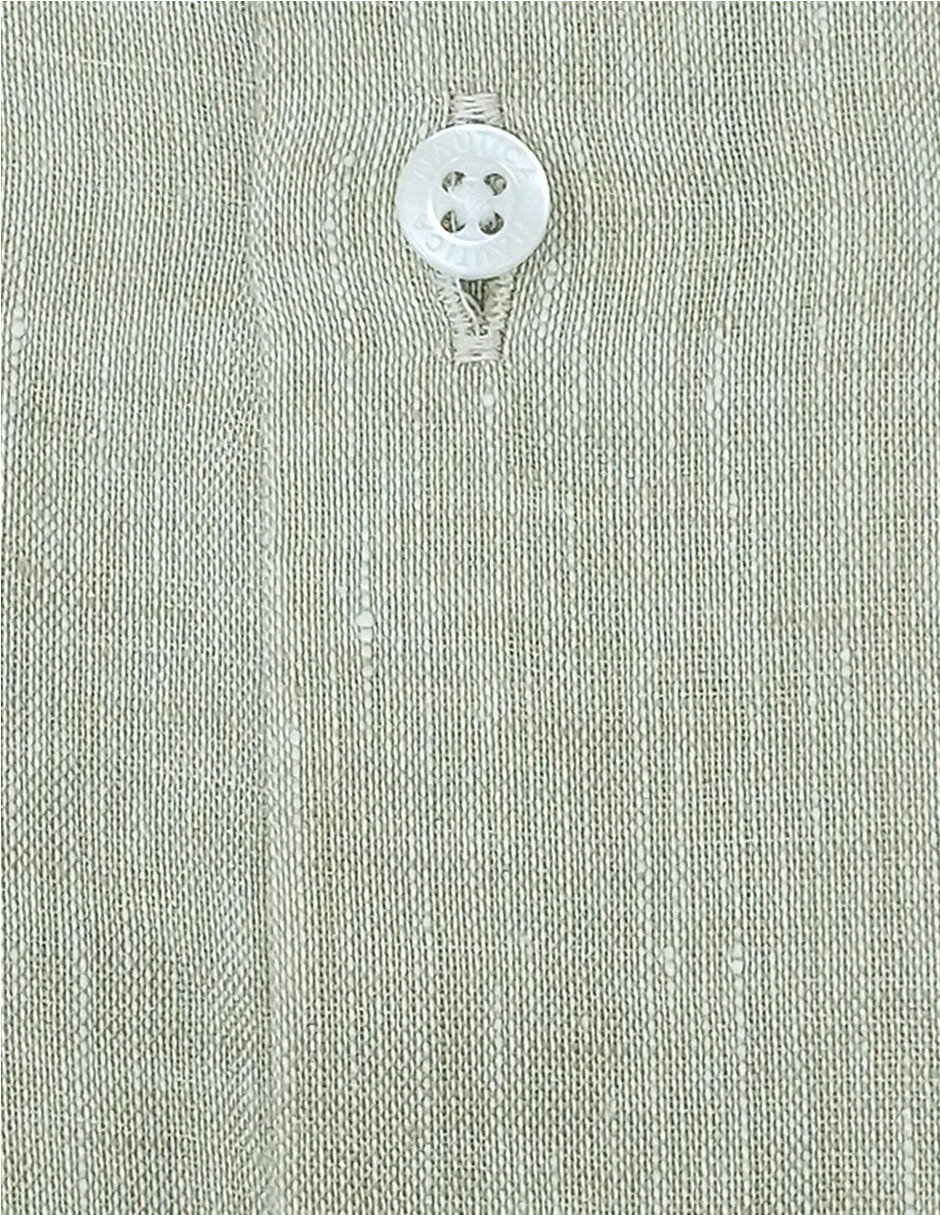 Camisa de vestir de lino manga larga para hombre 6