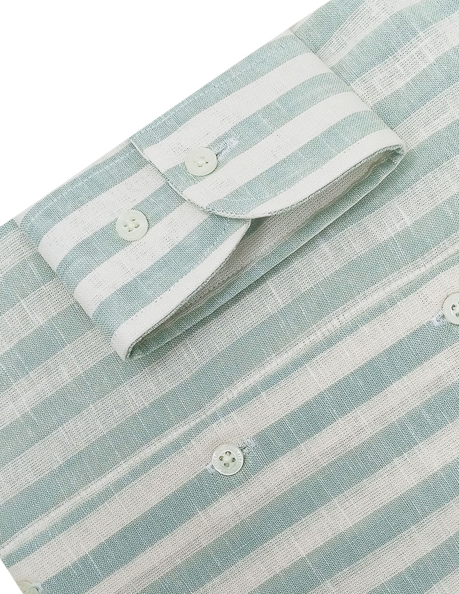 Camisa de vestir de algodón manga larga para hombre