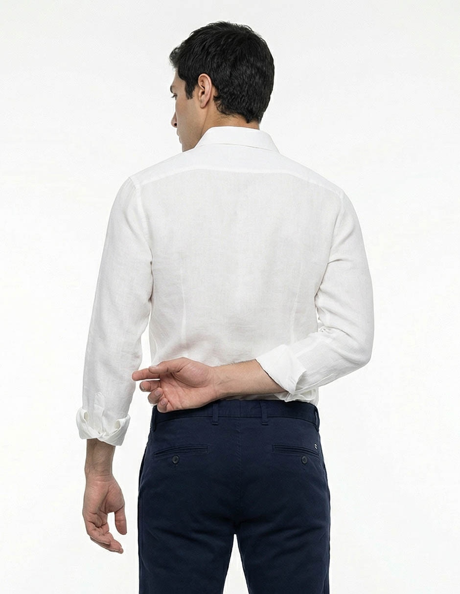 Camisa formal manga larga para hombre 5