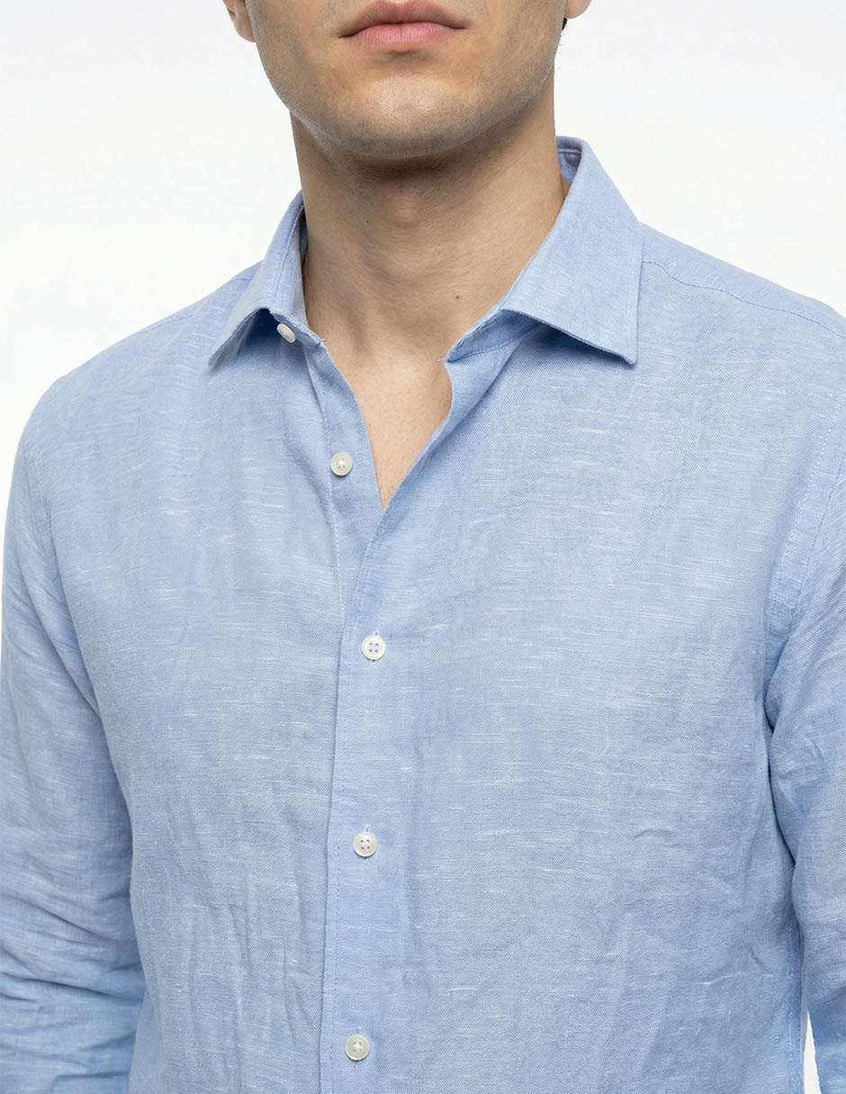 Camisa formal manga larga para hombre 3