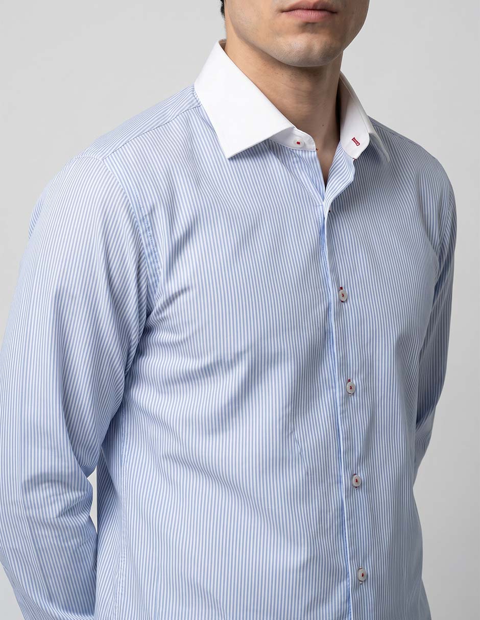 Camisa de vestir de algodón manga larga para hombre 3