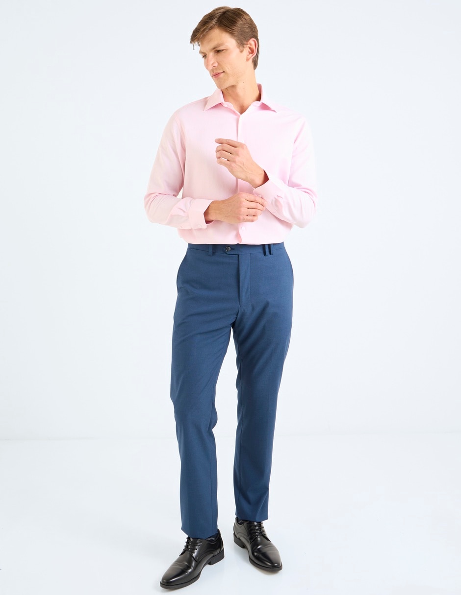 Camisa formal de bambú manga larga para hombre 8