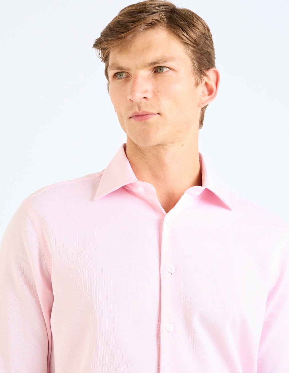 Camisa formal de bambú manga larga para hombre 9